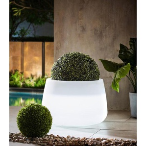 New Garden LED-Blumentopf Camelia, Weiß, 59x39 cm, Lampen & Leuchten, Aussenbeleuchtung, Aussenleuchten