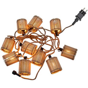New Garden Lichterkette Okinawa, Nickel, Braun, Naturmaterialien, Uni, 800 cm, einfach zu transportieren, Lampen & Leuchten, Innenbeleuchtung,