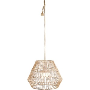 Newgarden AUßENHÄNGELEUCHTE Sisine, Natur, Naturmaterialien, 30.5 cm, höhenverstellbar, 3 Helligkeitsstufen, kabellos, aufladbar über Usb, Lampen &