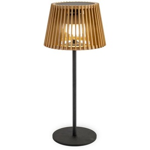 Newgarden Led-Tischleuchte Okinawa, Braun, Schwarz, Naturmaterialien, 16x36x16 cm, höhenverstellbar, 3 Helligkeitsstufen, LED-Leuchtmittel austauschbar, tragbar, einfach zu transportieren, kabellos, aufladbar über Usb, Lampen & Leuchten, Innenbeleuchtung,