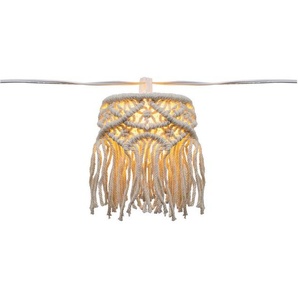 Newgarden Lichterkette Mykonos, Weiß, Textil, 21.5x13.5x800 cm, 4-fach schaltbar, kabelloses Laden, LED-Leuchtmittel austauschbar, integrierte
