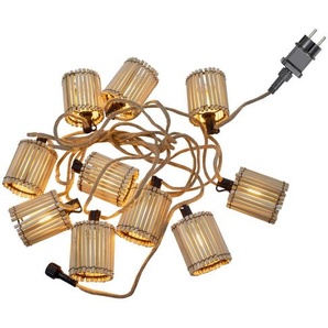 Newgarden Lichterkette Okinawa, Nickel, Braun, Naturmaterialien, Uni, 800 cm, einfach zu transportieren, Lampen & Leuchten, Innenbeleuchtung,