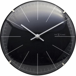 Nextime Tisch- Wanduhr Big Stripe Mini Dome Ø 20 cm schwarz GLO715010602