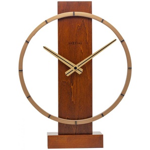 Nextime Tisch- Wanduhr Carl Small 34 x 27 cm braun GLO715010607