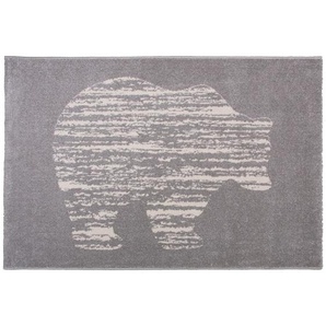 Niedlicher Kinderteppich Bär Nono, grau, 100% Polypropylen, Ökotex 100 zertifiziert, 100 x 150 cm, von Nattiot