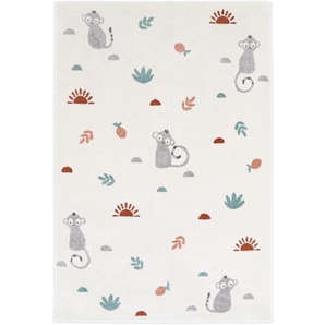 Niedlicher Teppich little wild monkey sienna L, 100% Polypropylen, Ökotex 100 zertifiziert, 135 x 190 cm, von Nattiot