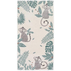 Niedlicher Teppich monkey paradise gris, 100% Polypropylen, Ökotex 100 zertifiziert, 120 x 170 cm, von Nattiot