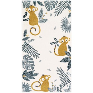 Niedlicher Teppich monkey paradise miel, 100% Polypropylen, Ökotex 100 zertifiziert, 80 x 150 cm, von Nattiot