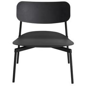 Niedrig stapelbarer Sessel Fromme metall schwarz / Aluminium - Petite Friture - Schwarz