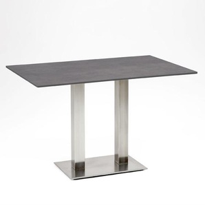 Niehoff Bistro Tisch rechteckig 140x95cm, HPL Beton-Design