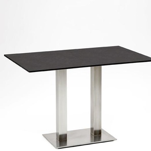 Niehoff Bistro Tisch rechteckig 140x95cm, HPL Granit-Design