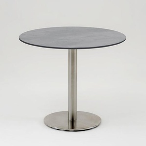 Niehoff Bistro Tisch rund 70 cm, HPL Beton-Design
