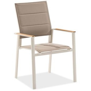 Niehoff Lissabon Hochlehner Sitz und Rücken Textilen taupe