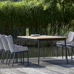 Niehoff Luna Tisch Aluminium/Teak 160 - 260x95 cm