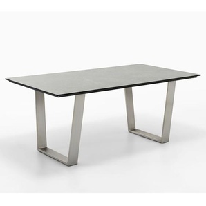 Niehoff Noah Tisch 160cm, Trapezkufe, Tischplatte HPL Beton-Design