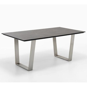 Niehoff Noah Tisch 180cm, Trapezkufe, Tischplatte HPL Granit-Design