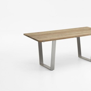 Niehoff Noah Tisch Edelstahl Trapezkufe/Teak 160x95 cm bis 260x95