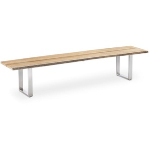 Niehoff Solid Bank 240x45 cm Edelstahl/Teak