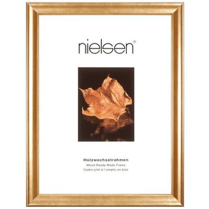 Nielsen Bilderrahmen , Gold , Holz , rechteckig , 50x70 cm , Bilderrahmen, Bilderrahmen