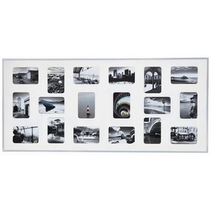 Nielsen Collagen-Bilderrahmen Pixel, Silber, Weiß, Metall, rechteckig, 109.2x49.5 cm, Passepartout, Bilder und Zubehör, Bilderrahmen, Alurahmen