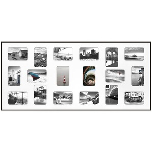 Nielsen Collagen-Bilderrahmen, Schwarz, Metall, 49.50x109.2x2.0 cm, Bilder und Zubehör, Bilderrahmen, Alurahmen