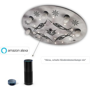 niermann Deckenleuchte Gothic, ohne Leuchtmittel, Deckenleuchte Gothic Amazon Alexa kompatibel