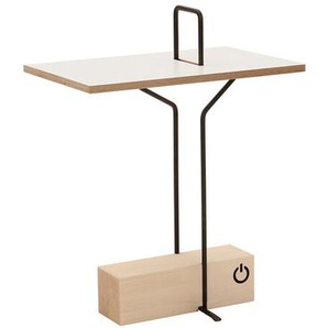 Nils Holger Moormann Beistelltisch Abgemahnt Tischplatte FU weiß, Designer Nils Holger Moormann, 62x47x31 cm