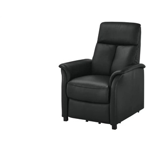 Nils Olsen Fernsehsessel L Leder / Kunstleder Agda - schwarz - Materialmix - 89 cm - 114 cm - cm 89,0 | Möbel Kraft