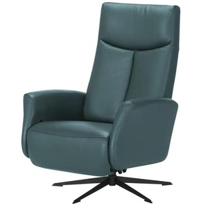 Nils Olsen Relaxsessel aus Echtleder Titus - türkis/petrol - Materialmix - 73 cm - 105 cm - cm 82,0 | Möbel Kraft