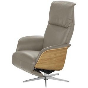 Nils Olsen Relaxsessel Leder / Kunstleder Frederik ¦ grau ¦ Maße (cm): B: 78 H: 113 T: 79.0