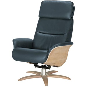Nils Olsen Relaxsessel Leder  Balance - blau - Materialmix - 80 cm - 112 cm - 121 cm | Möbel Kraft
