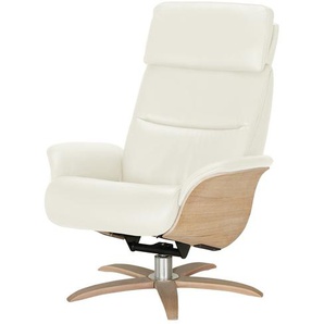 Nils Olsen Relaxsessel Leder  Balance - weiß - Materialmix - 80 cm - 112 cm - 121 cm | Möbel Kraft