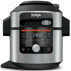 NINJA Multikocher Foodi MAX 14-in-1 SmartLid OL750EU Küchenmaschinen schwarz (edelstahlfarben, schwarz) Küchenmaschinen