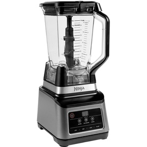 NINJA Standmixer mit Auto-iQ BN750EU Zerkleinerer incl. 2,1 L Krug, 0,7 L Becher & 2 Deckel silberfarben (schwarz, silberfarben) Standmixer