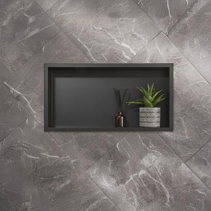 Nischenablage fürs Bad | 340mm x 640mm (rechteckig) Schwarz
