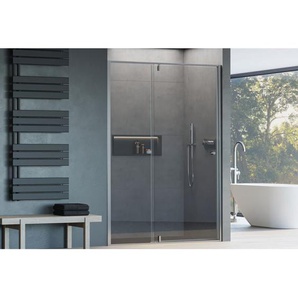 Nischendusche Bernstein NT606 flex Drehtür an Festfeld 6 mm Nano Klarglas Breite 110 cm Chrom