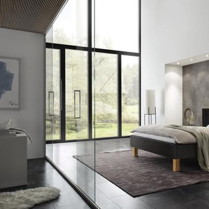 Hasena Polsterbett Noah, Farbe: Wildbuche natur, geölt, Bezugsfarbe: Buffalo shale, verschiedene Größen