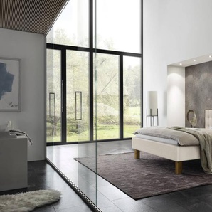 Hasena Polsterbett Noah, Farbe: Wildeiche natur, geölt, Bezugsfarbe: Pepe beige, verschiedene Größen