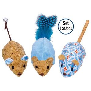 Nobby Katzenspielzeug Mäuse 12 cm - 3er Set GLO689310728