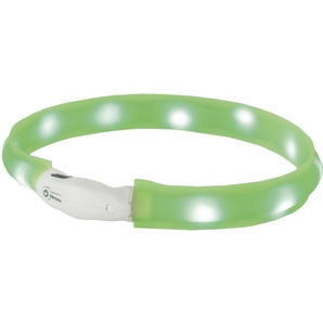 Nobby LED Leuchthalsband Visible breit grün für Hunde mit längerem Fell GLO689300601