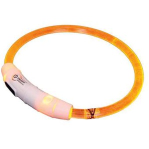 Nobby LED Leuchthalsband Visible transparent orange für Hunde mit kurzem Fell GLO689309028