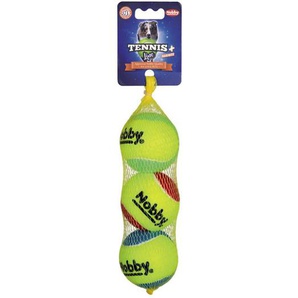 Nobby Tennisball mit Squeaker 6,5 cm 3er Netz Größe M GLO689310002