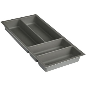 Nobilia Besteckeinsatz Depot, Schiefer, Kunststoff, 3 Fächer, 30x4.9x50 cm, Küchenzubehör, Besteckkästen