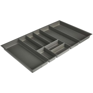 Nobilia Besteckeinsatz Depot, Schiefer, Kunststoff, 9 Fächer, 90x4.9x50 cm, Küchenzubehör, Besteckkästen