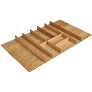 Nobilia Besteckeinsatz, Eiche, Holz, Eiche, massiv, 10 Fächer, 90x4.9x50 cm, Küchenzubehör, Besteckkästen