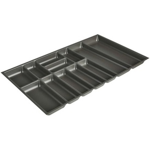 Nobilia Besteckeinsatz Youno, Schiefer, Kunststoff, 12 Fächer, 90x4.9x50 cm, Küchenzubehör, Besteckkästen