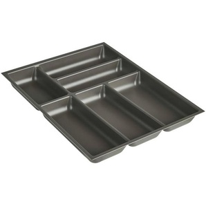 Nobilia Besteckeinsatz Youno, Schiefer, Kunststoff, 6 Fächer, 45x4.9x50 cm, Küchenzubehör, Besteckkästen