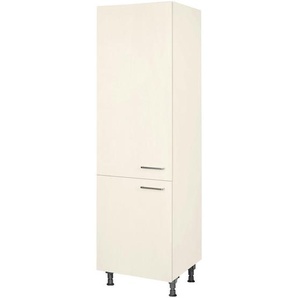 Nobilia Geschirrschrank Touch, Magnolie, Metall, 5 Fächer, nur wie online abgebildet bestellbar, 60x216.6x58 cm, Blauer Engel, Pefc, Goldenes M, Made in Germany, DGM-Klimapakt, Küchen, Küchenmöbel, Küchenschränke, Geräteumbauschränke