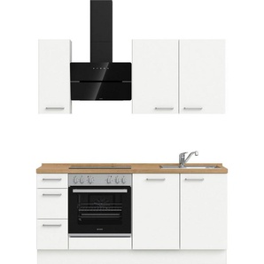 nobilia® elements Küchenzeile elements premium, vormontiert, Ausrichtung wählbar, Breite 180 cm, mit E-Geräten