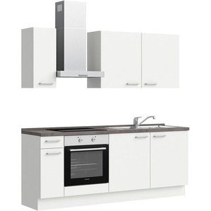 nobilia® elements Küchenzeile elements basic, vormontiert, Ausrichtung wählbar, Breite 210 cm, mit E-Geräten